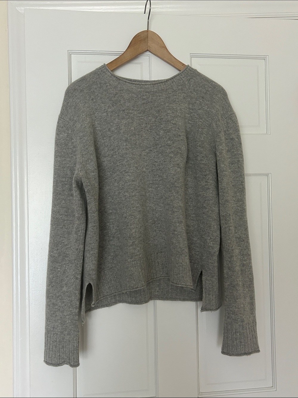 Jenni Kayne Heather Gray Scoopneck Crew Sweater